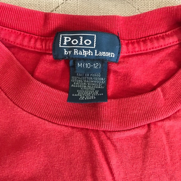 Ralph Lauren Red Large Pony Tee - size Medium - Picture 4 of 6